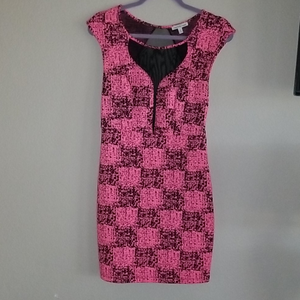 Neon Pink Short Mini Dress